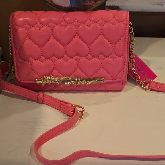 Betsey Johnson Handbags - Betsey Johnson Pink Crossbody Bag